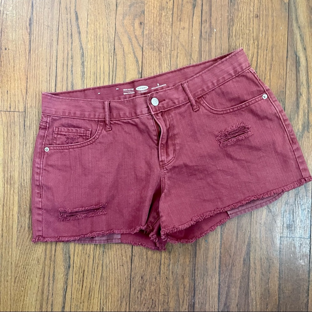 Old Navy Rust Red Cut Off Shorts